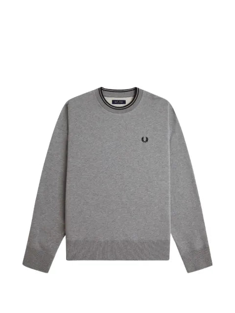 Fred Perry logo-embroidered striped-trim sweater