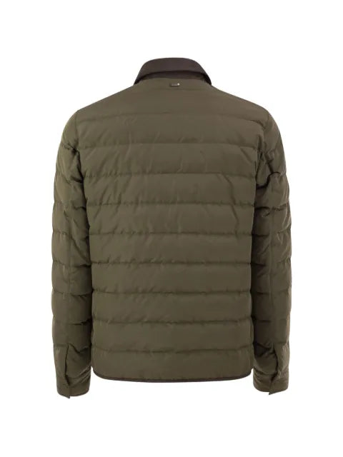 Herno quilted shirt-collar padded jacket