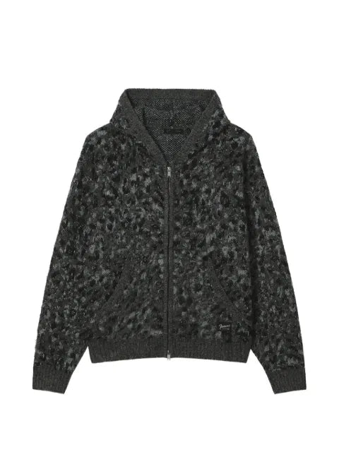 FIVE CM leopard-pattern zip-up hoodie
