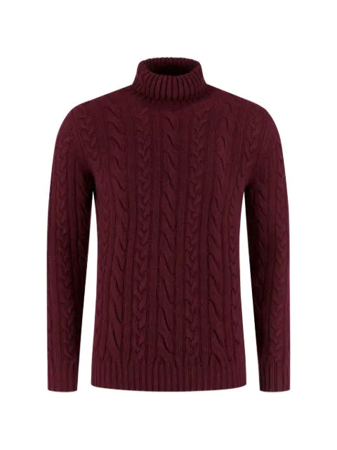 Fedeli cable-knit roll-neck sweater