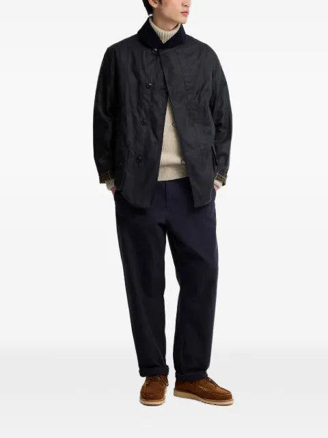 Barbour Macdale waxed-cotton corduroy-collar jacket