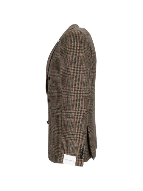 Luigi Bianchi check-pattern double-breasted blazer