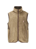 Moncler Grenoble fleece-texture logo-patch gilet