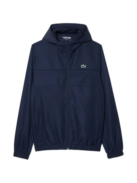 Lacoste logo-patch zip-up tracksuit