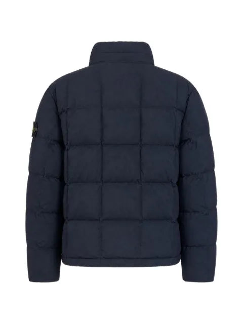 Stone Island quilted logo-patch jacket
