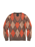 Brooks Brothers x Needles argyle-pattern V-neck sweater