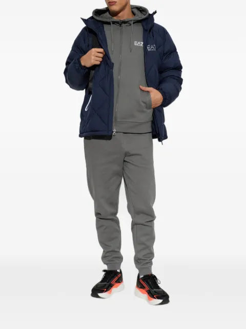 Ea7 Emporio Armani quilted hooded jacket