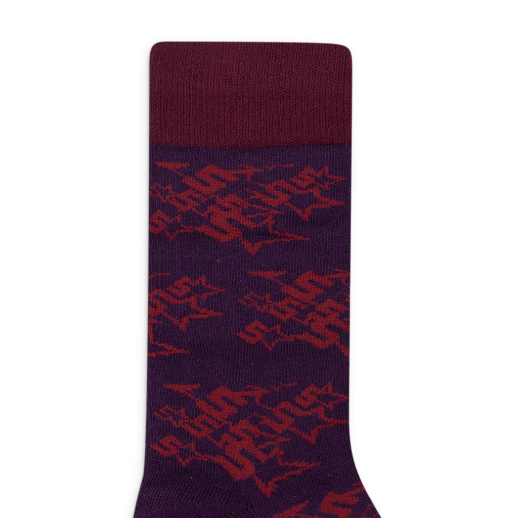 Maroon Candy Socks