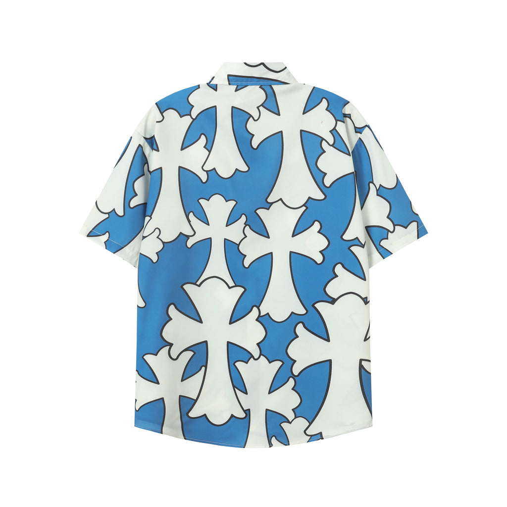 Chrome Hearts Cross short-sleeved casual shirt