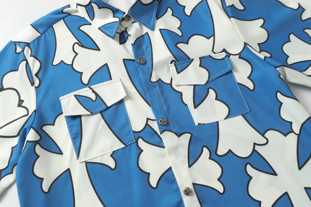 Chrome Hearts Cross short-sleeved casual shirt