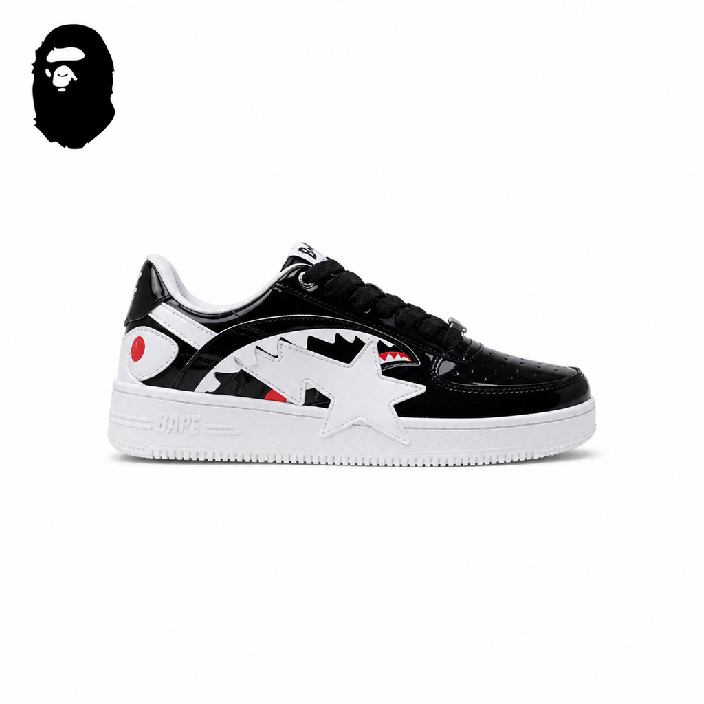 BAPE STA Pastel Low-Top Sneakers - Black/White