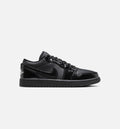 Air Jordan 1 Low 'Patent Elephant' Women's Shoes - Black / White / Metallic Silver