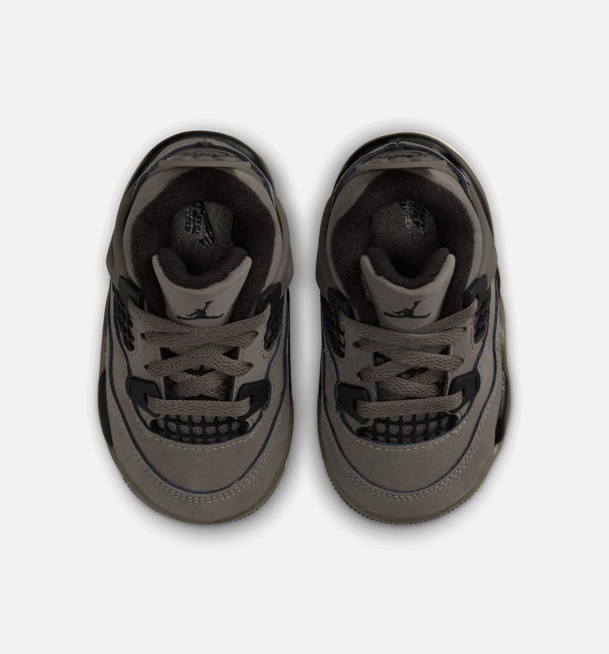 Air Jordan 4 Retro Cave Stone and Black Infant Sneakers - Cave Stone/Black/Moon Particle