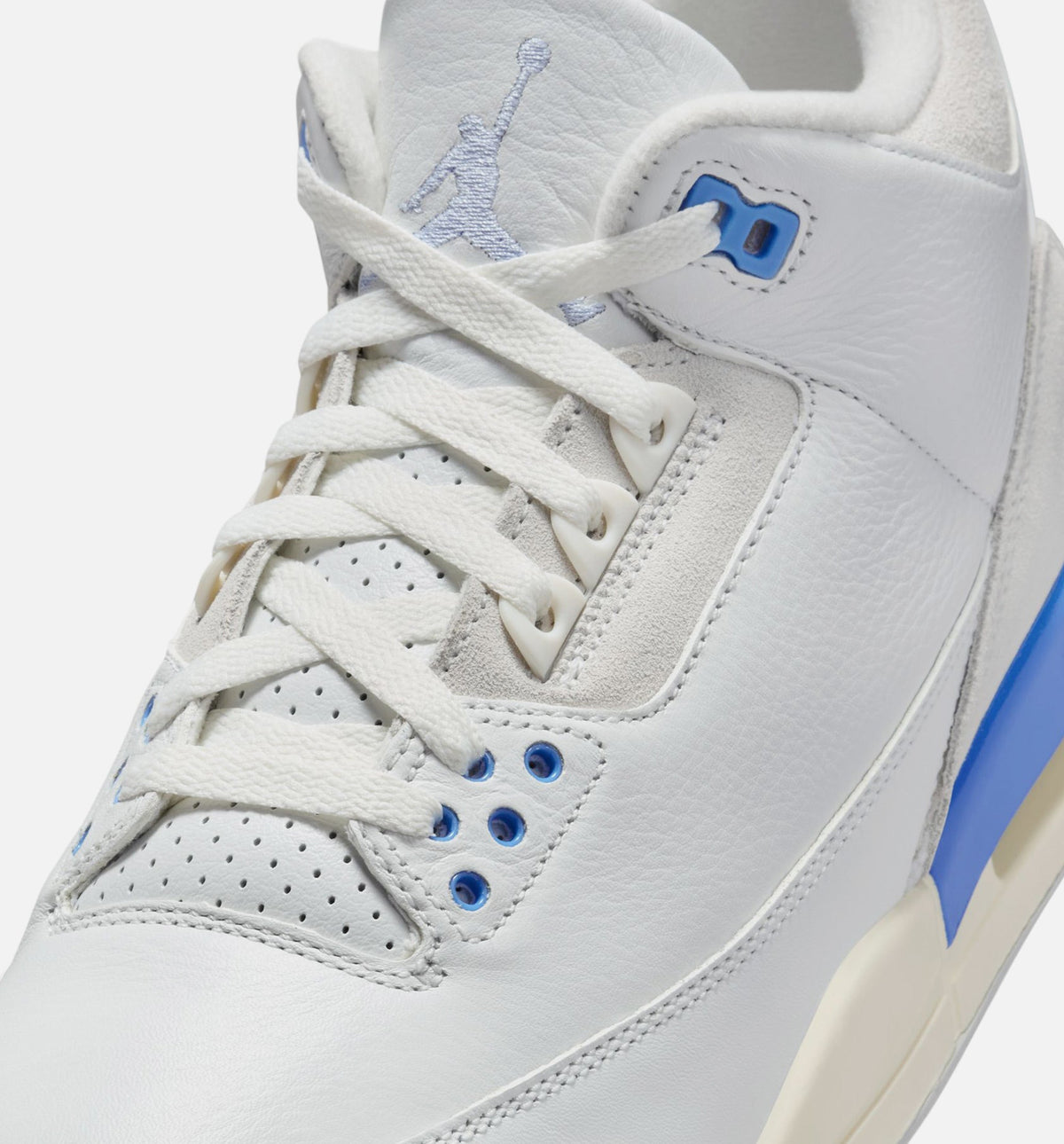 Air Jordan 3 Retro Lucky Shorts Men's Lifestyle Shoes - Summit White/Hydrogen Blue/Legend Blue
