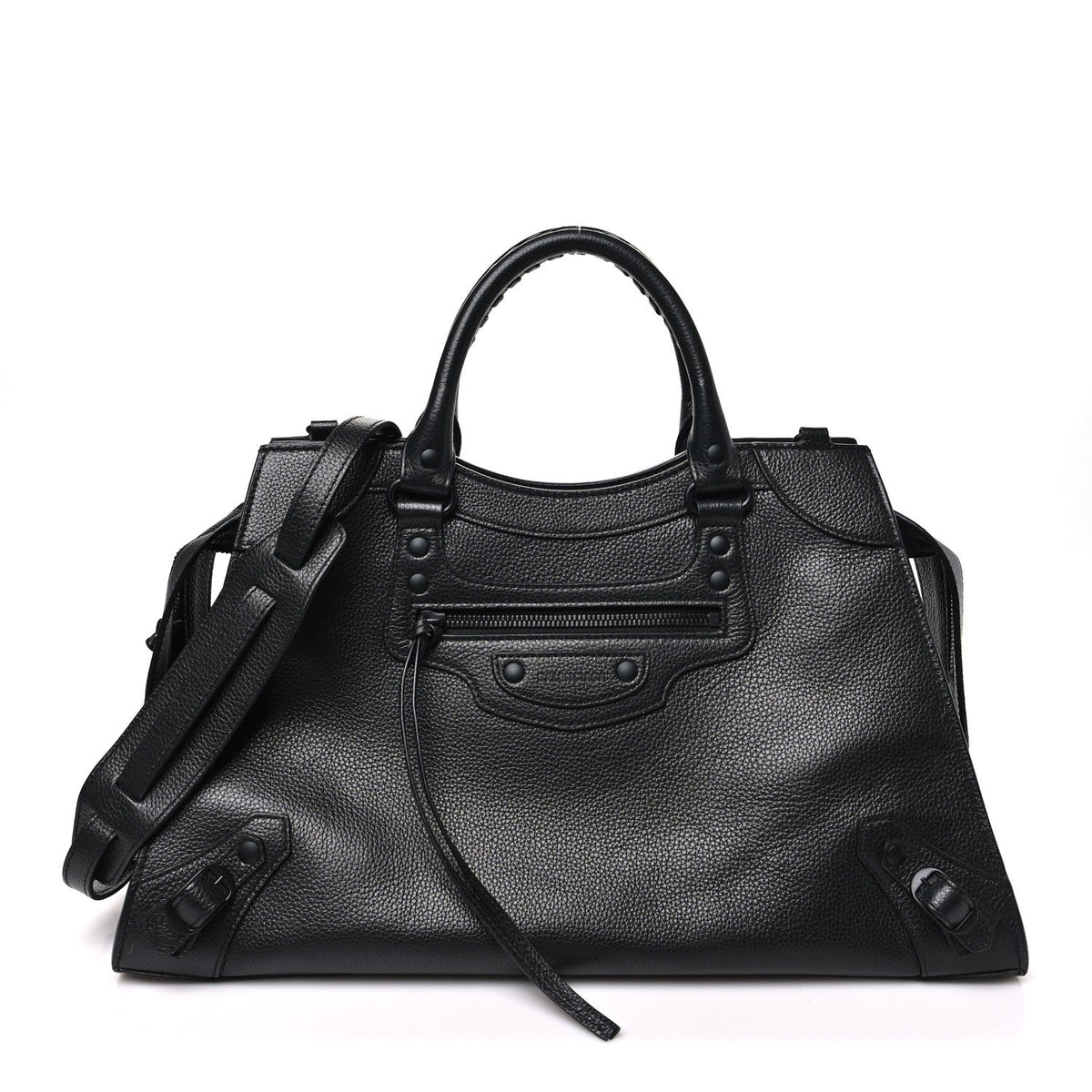 Grained Calfskin Neo Classic Black Hardware S City  Black