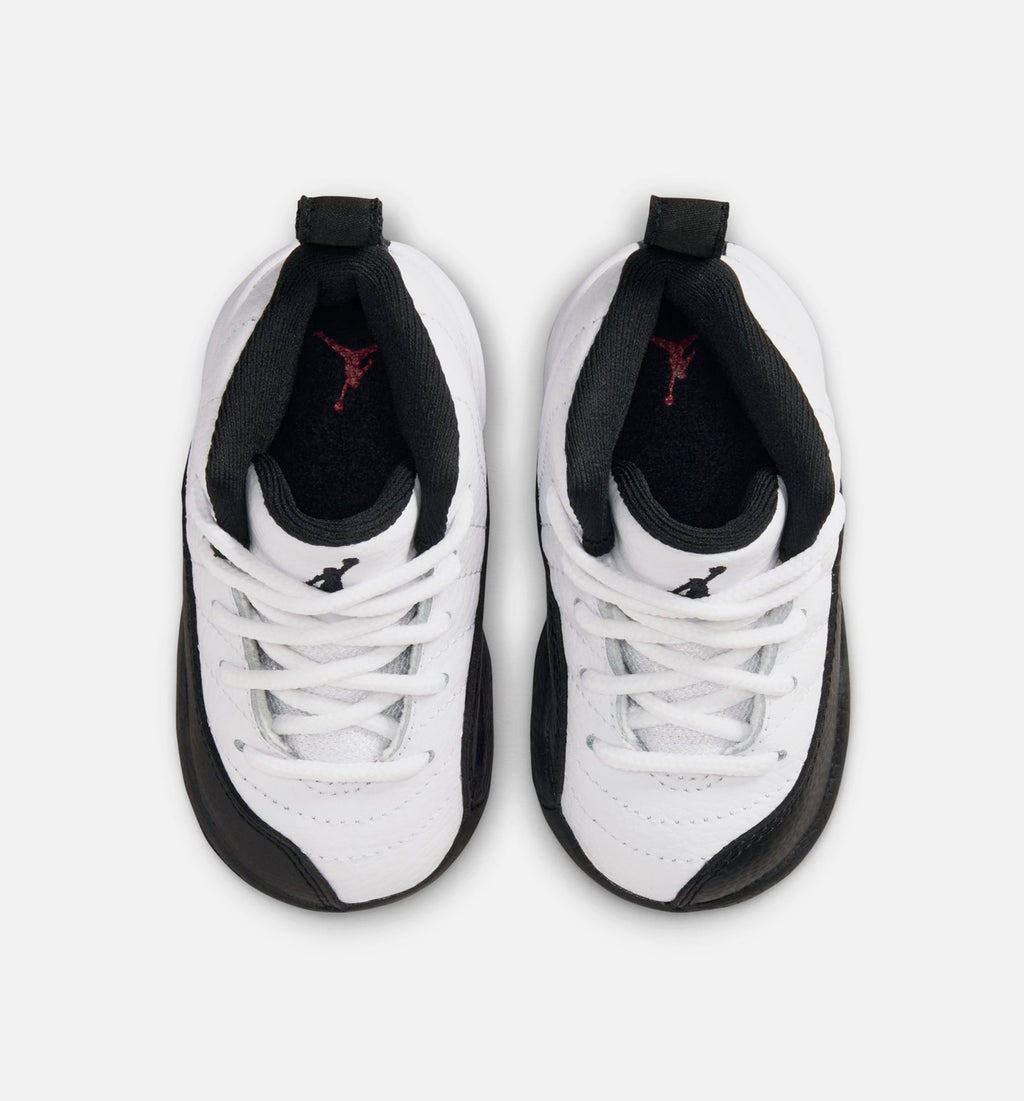 Air Jordan 12 Retro Taxi Infant Sneakers - White/Black/Taxi Yellow