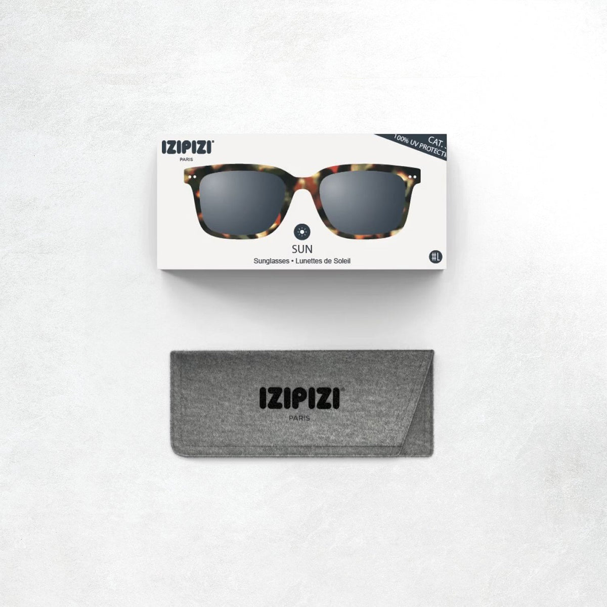 Izipizi Sun Glasses #L: Tortoise Green Brown Lenses