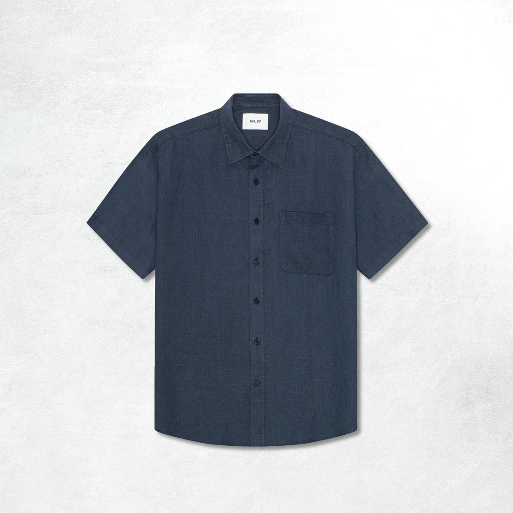 NN07 Deon SS Shirt: Navy Blue