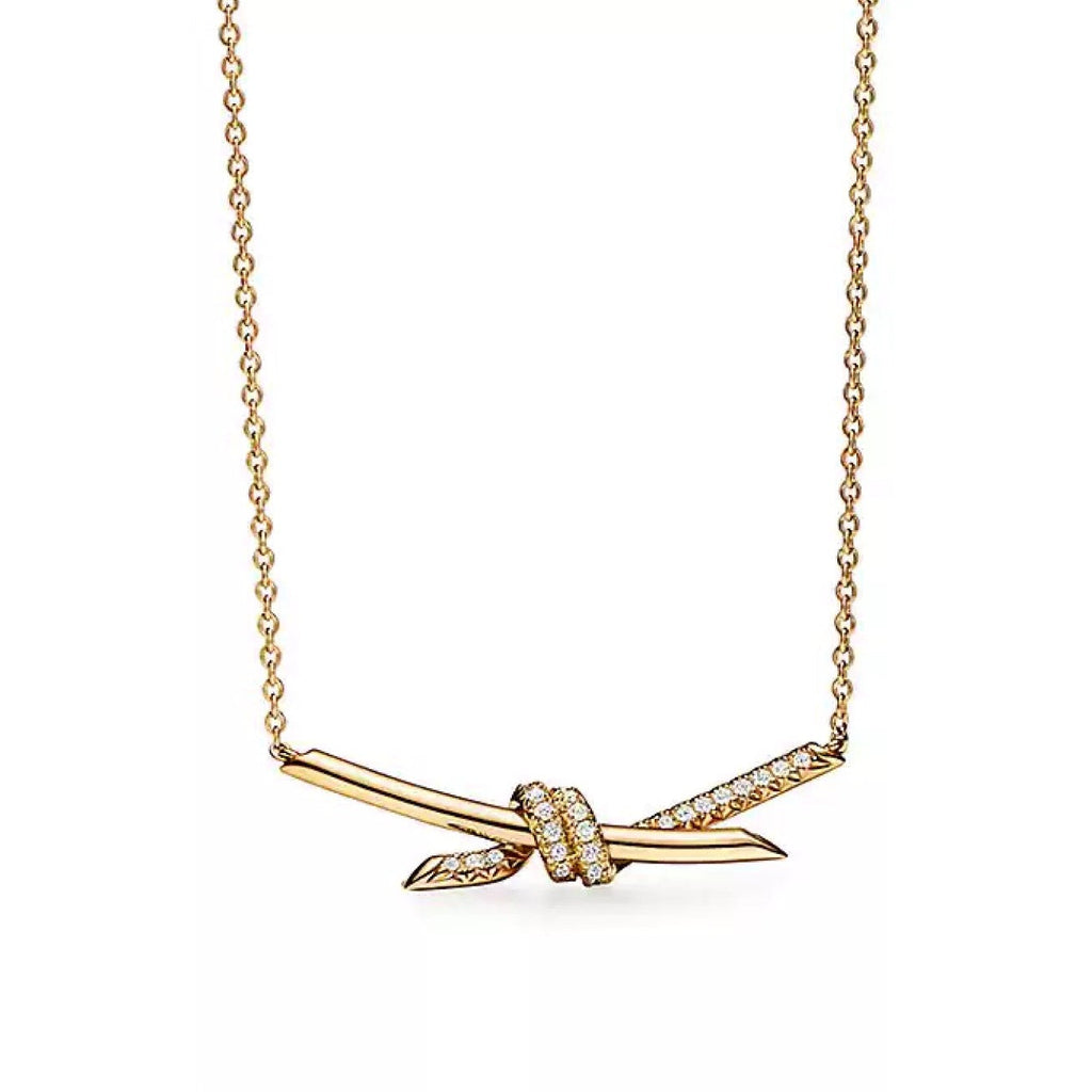 Tiffany Style Knot 18K Gold-Plated Necklace