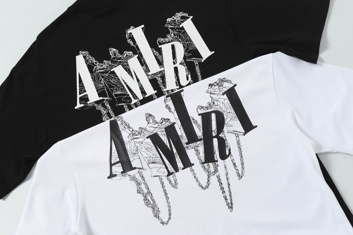 Amiri Multi‑Letter Graphic Oversized Short Sleeve Tee Multi‑Style