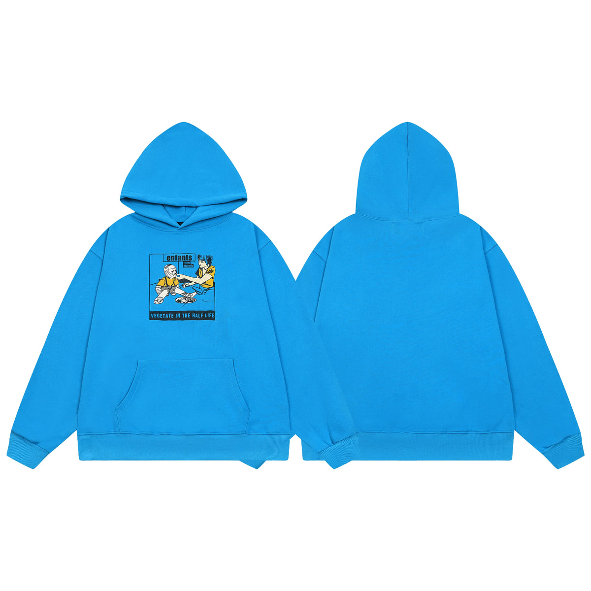 ERD “Vegetate in the Half Life” Pullover Hoodie — Azure Blue