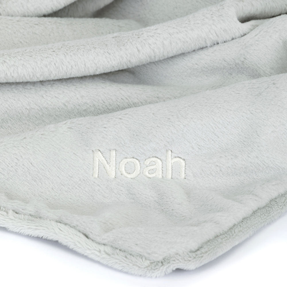 Personalized Bashful Silver Bunny Blankie