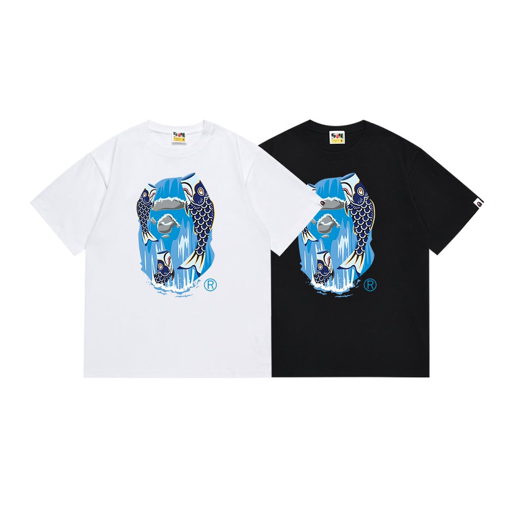 BAPE Fish Waterfall Graphic Short-Sleeve T-Shirt