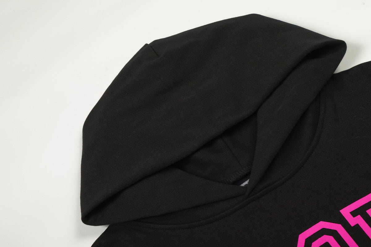 Sp5der Pink Lettering Hoodie & Jogger Matching Set
