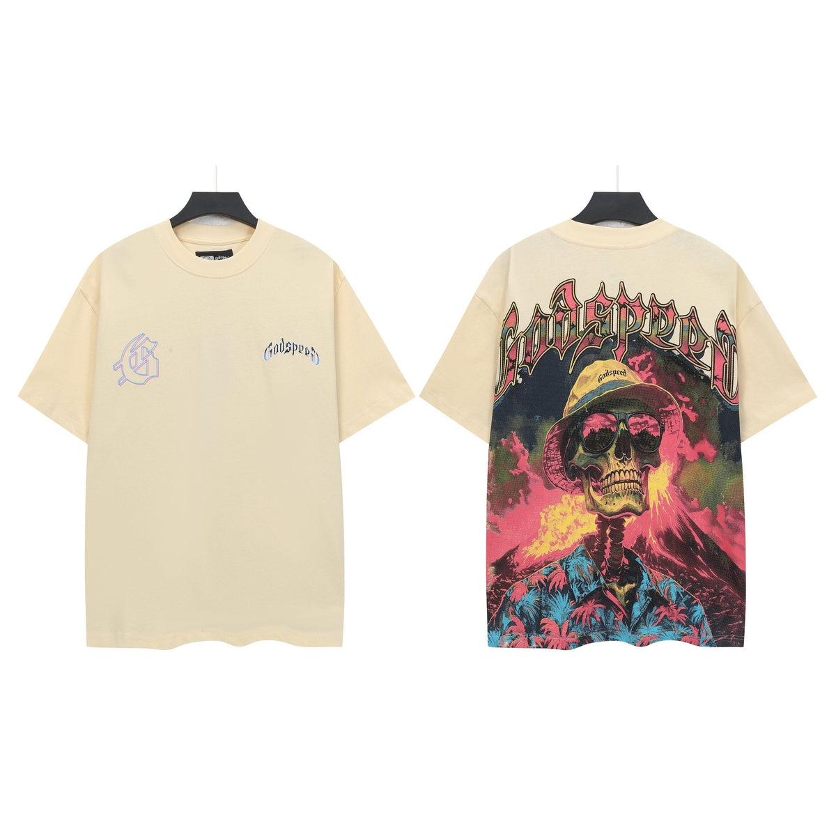 Godspeed Skull Volcano Graphic T-Shirt