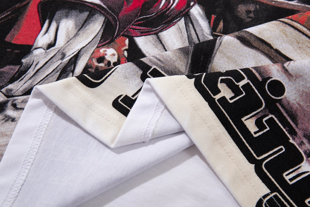 MAJESTIK Skeleton Boxing Graphic T-Shirt