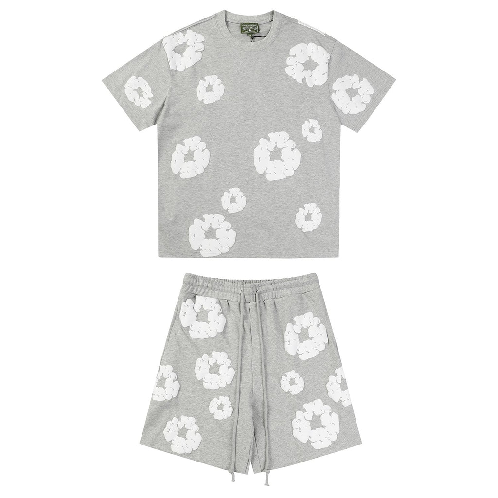DENIM TEARS Floral Cloud Print Short-Sleeve Set