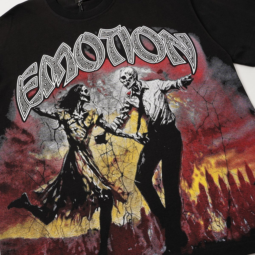 MIXED EMOTION Skeleton Graphic T-Shirt
