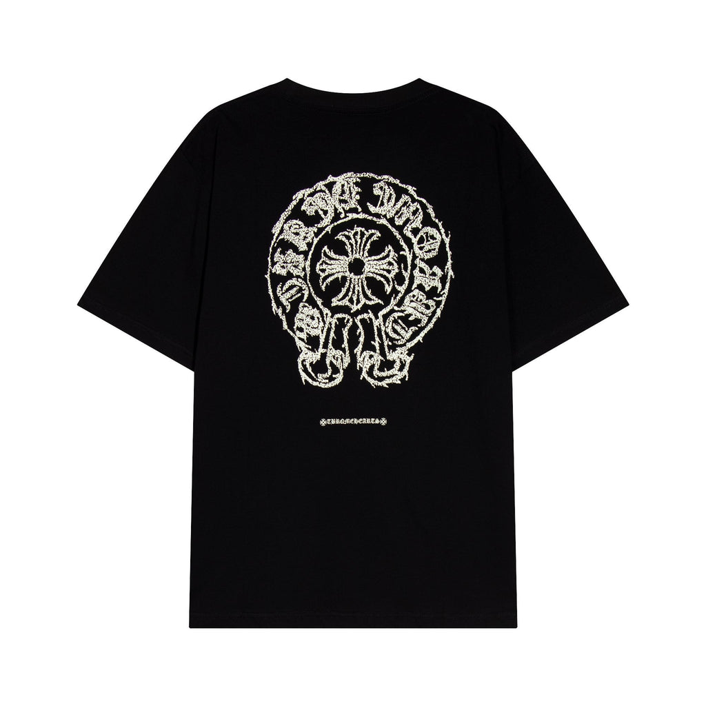 Chrome Hearts Sanskrit Horseshoe Cross Graphic T-Shirt