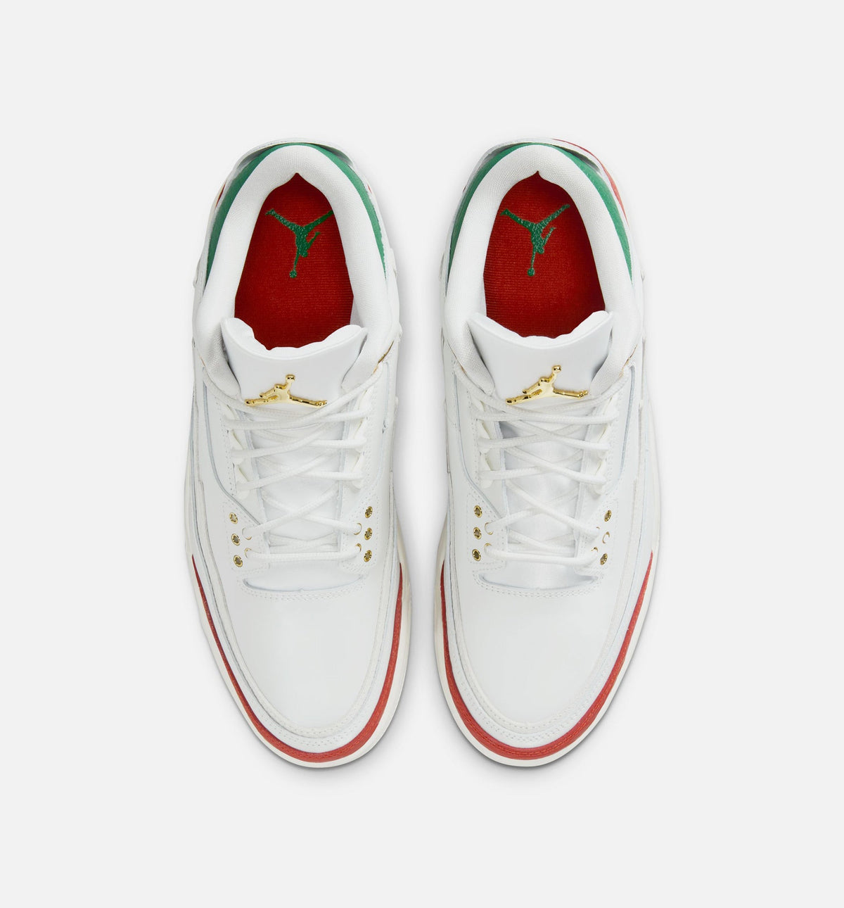 Air Jordan 3 Retro 'El Vuelo' - Men's Lifestyle Sneaker (Summit White/Pine Green/Dragon Red/Metallic Gold)