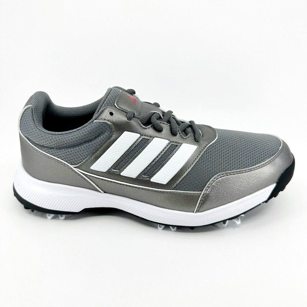 Adidas Tech Response 2.0 Gray Silver Metallic Mens Wide Golf Shoes EE9420