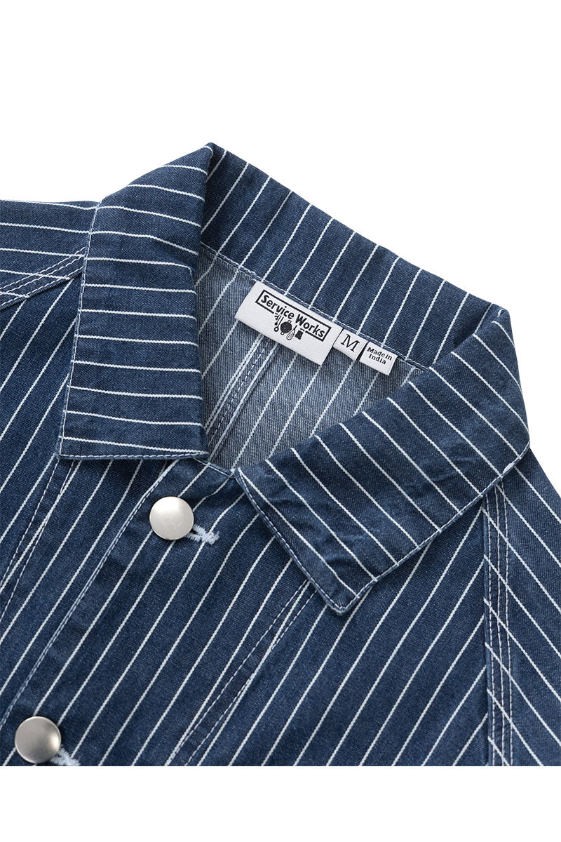 SERVICE WORKS PINSTRIPE DENIM COVERALL 2.0 Indigo