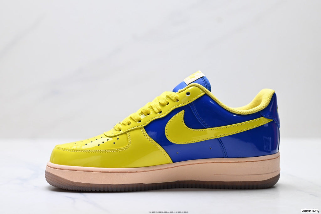 Nike Air Force 1 Low Yellow Royal Blue Unisex Sneakers Style 19