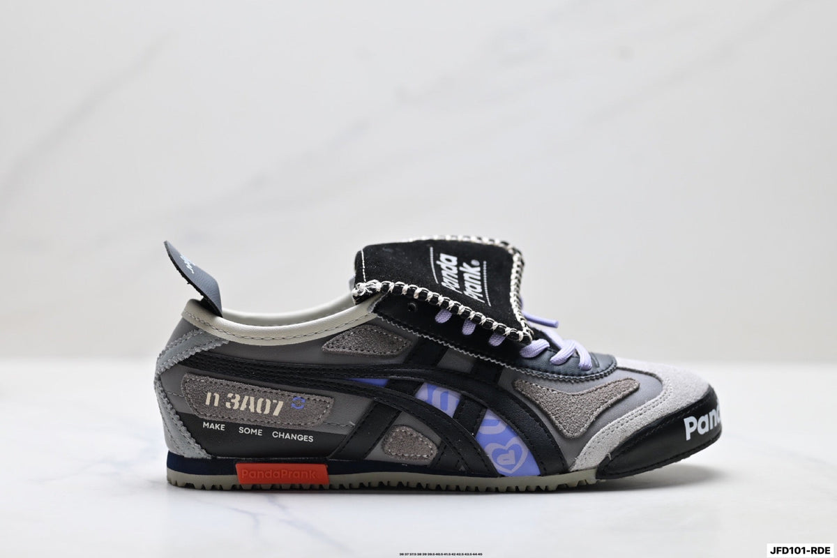 Onitsuka Tiger Retro Low Top Black Purple Unisex Shoes Style 30