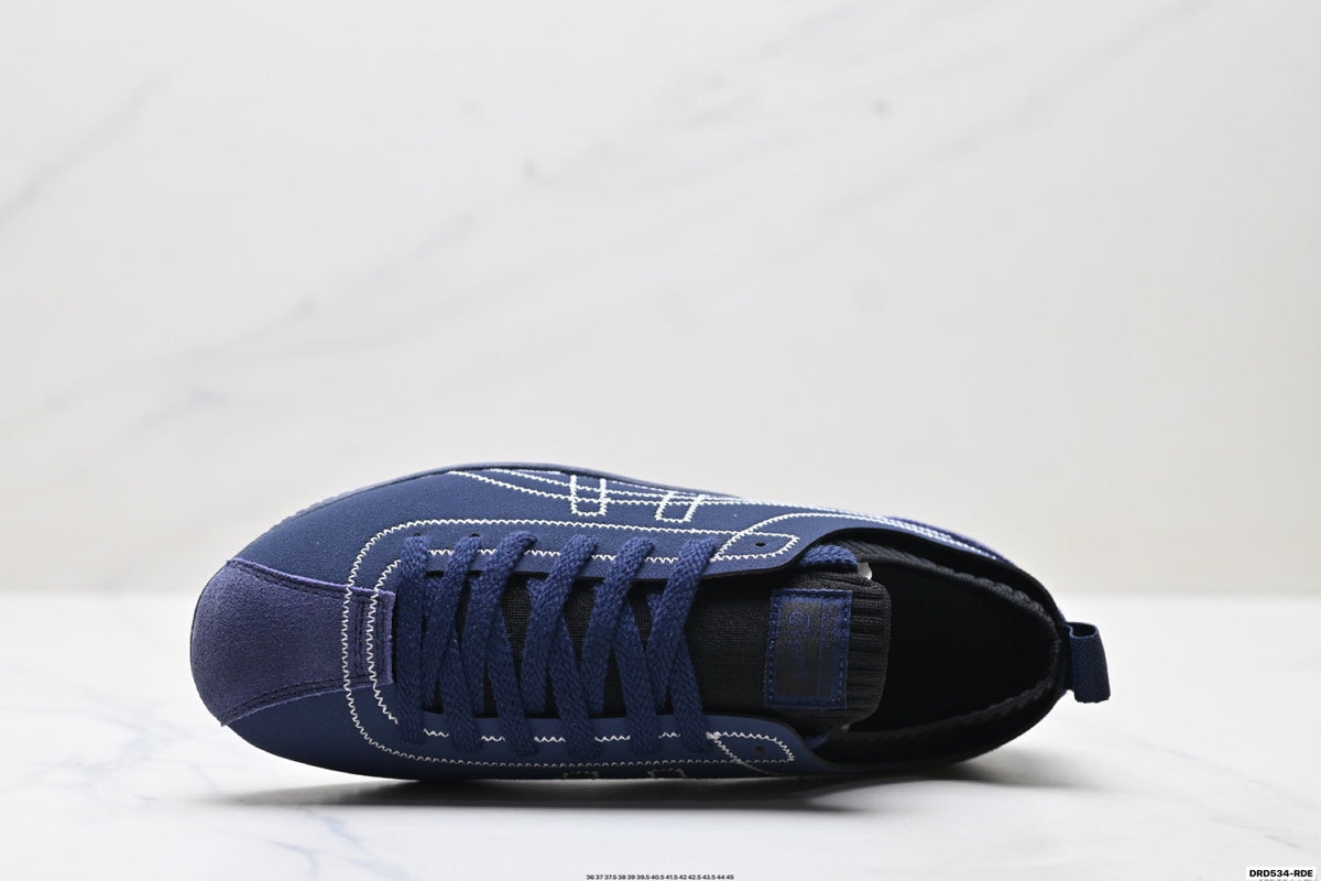 Onitsuka Tiger Low Profile Runner Navy Line Art Unisex Shoes Style 34