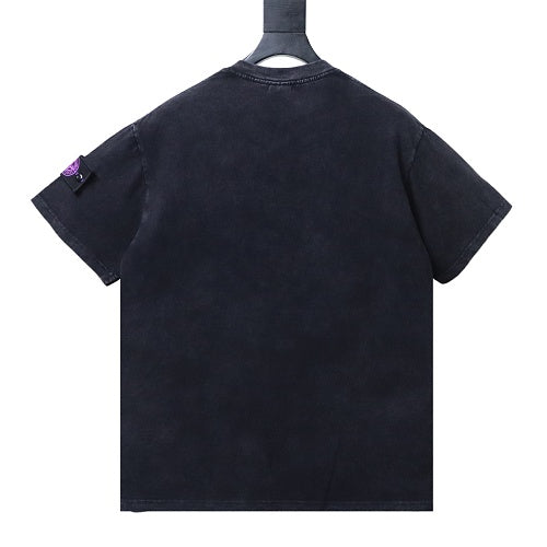Stone Island print T-shirt i black
