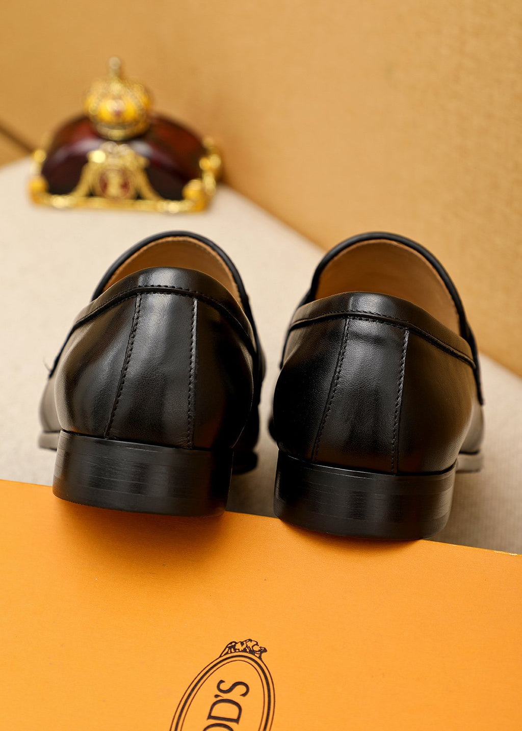 Tod's Black Gold-Hardware Loafers