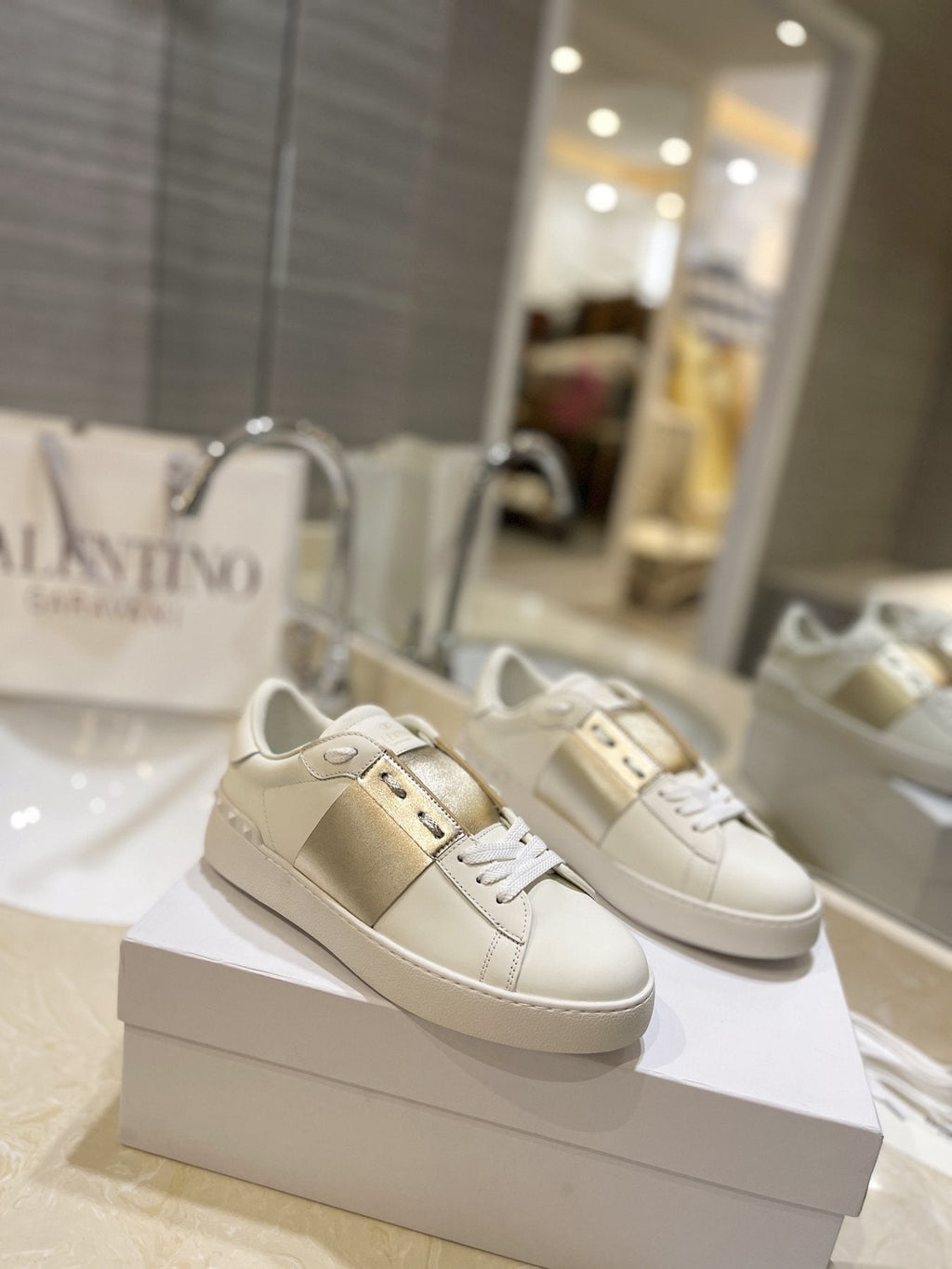 Valentino Studded Low-Top Sneakers