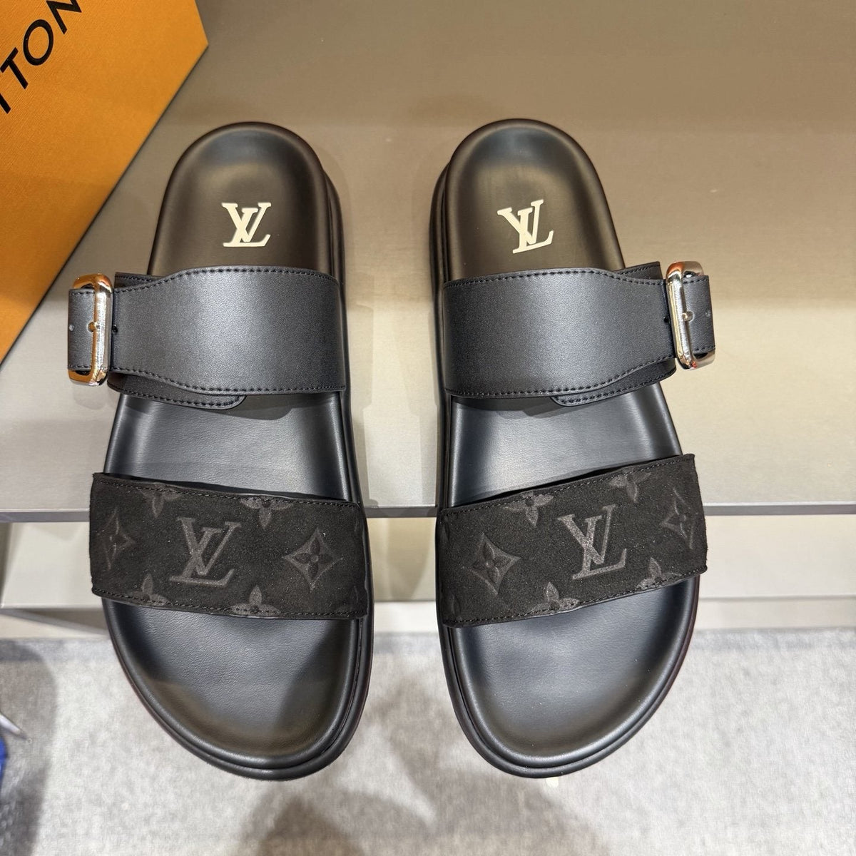 Louis Vuitton Two-Strap Slide Sandals - Open Toe And Open Heel