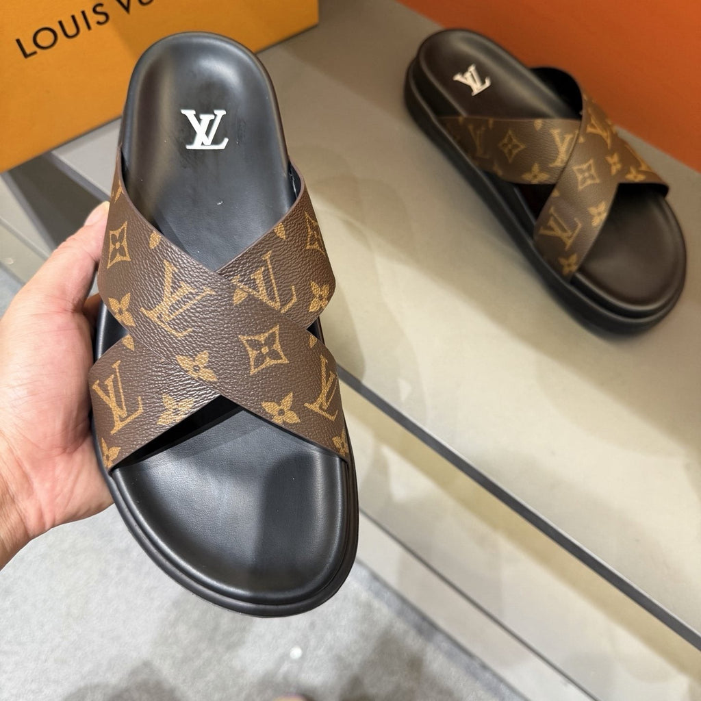 Louis Vuitton Crossover Slide Sandals - Open-Toe, Slip-On Construction