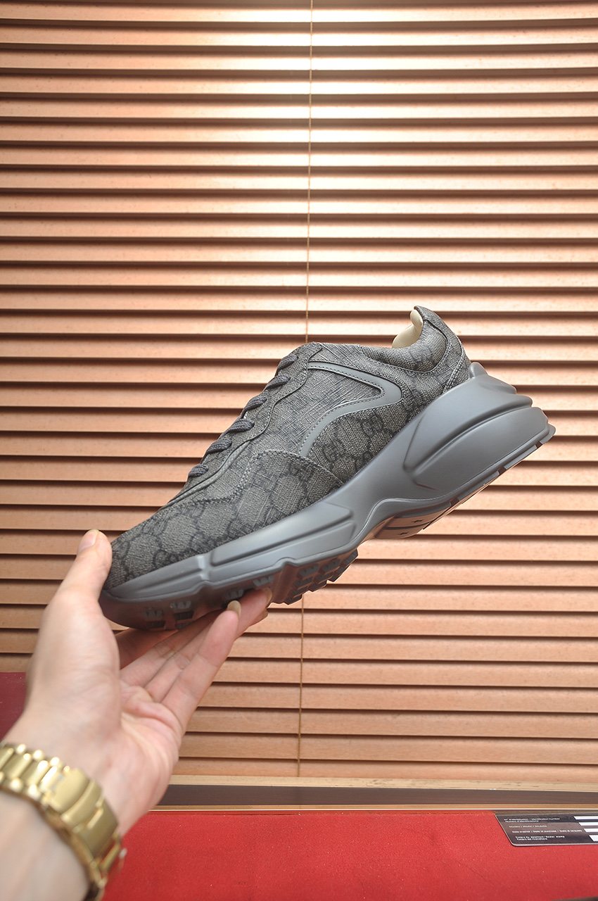 Gucci Tonal Pattern Chunky Low-Top Sneakers