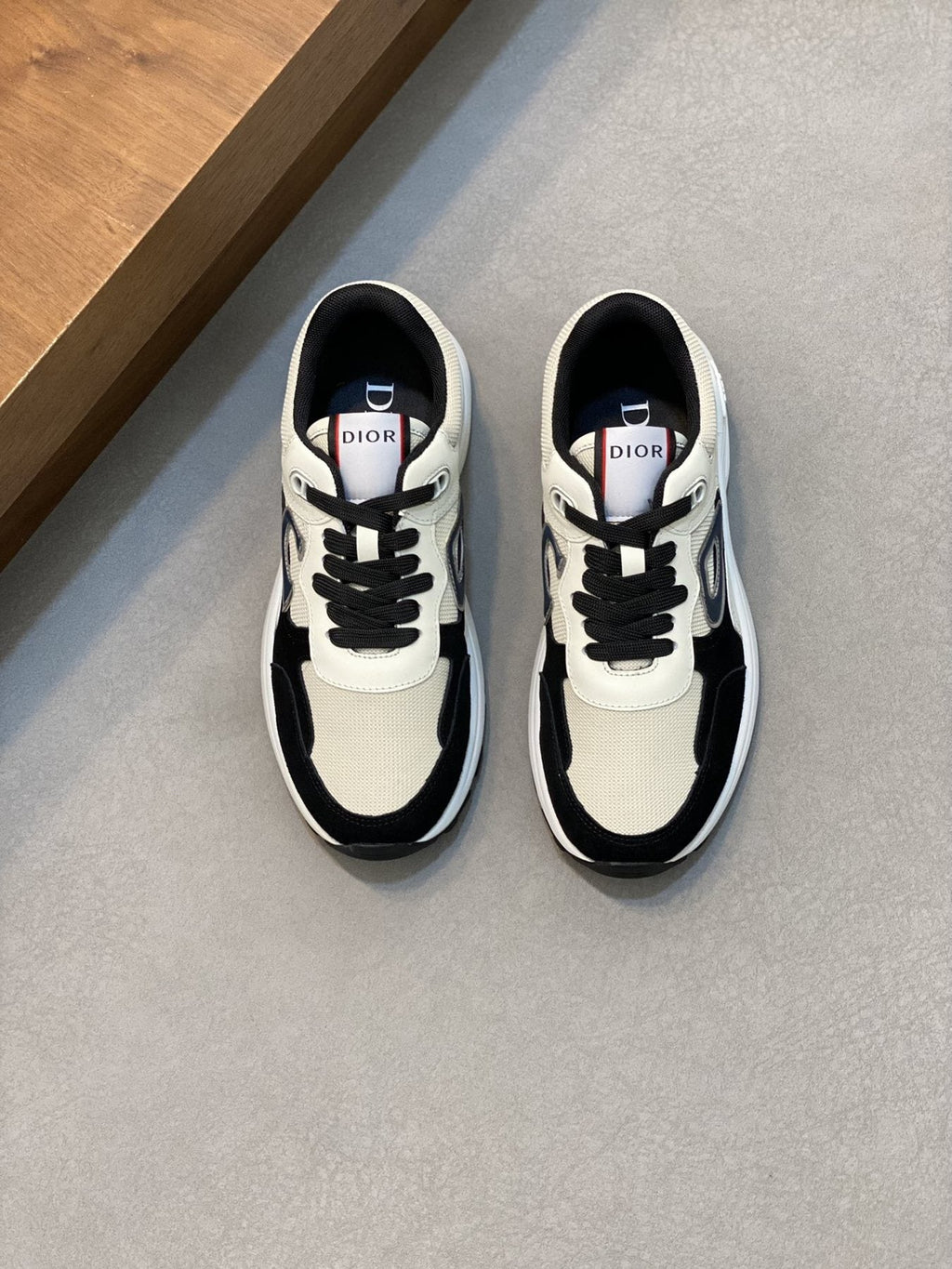 Dior Blue Accent Low-Top Sneakers