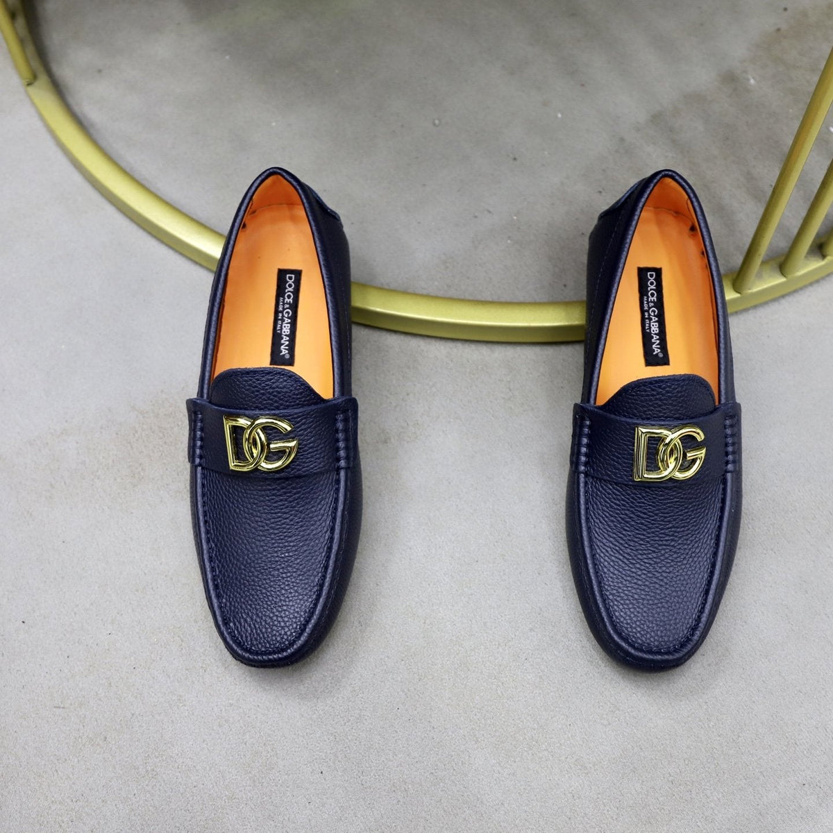 Dolce & Gabbana Men's Gold-Tone Hardware Loafers