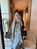 Chanel Patterned Fringed Scarf