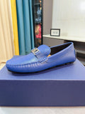 Dior Men’s Textured Metal-Trim Loafers