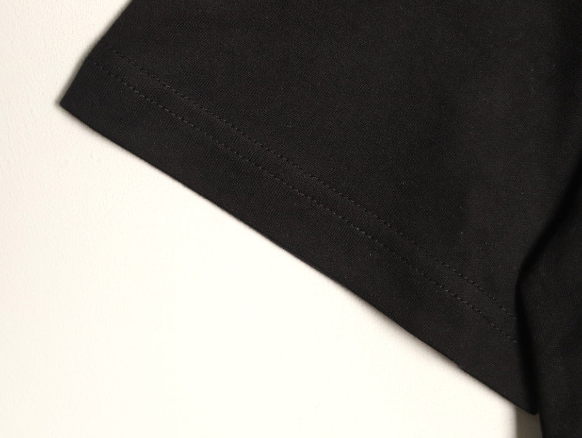 Louis Vuitton Black LV Embossed-Detail Short-Sleeve T-Shirt